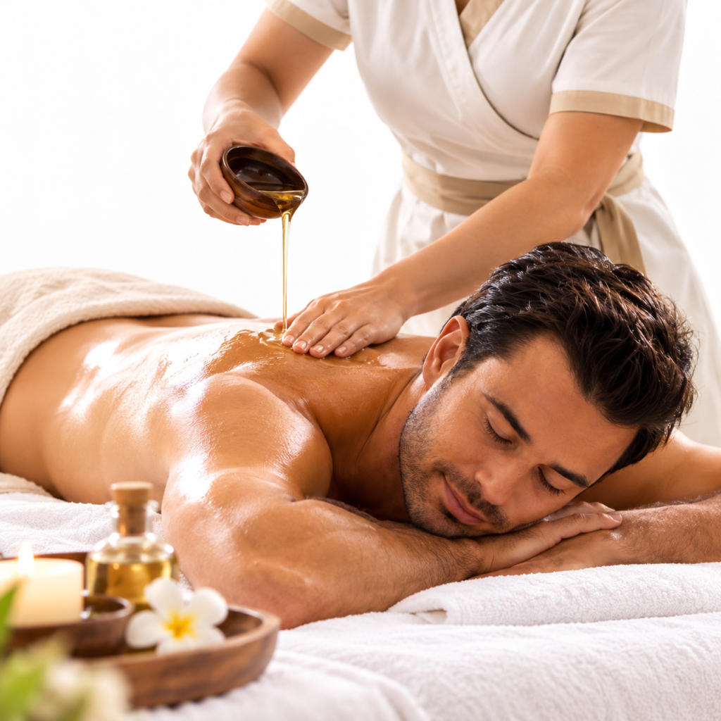 Aromatherapy massage treatment at Ocean Thai Spa in Indore