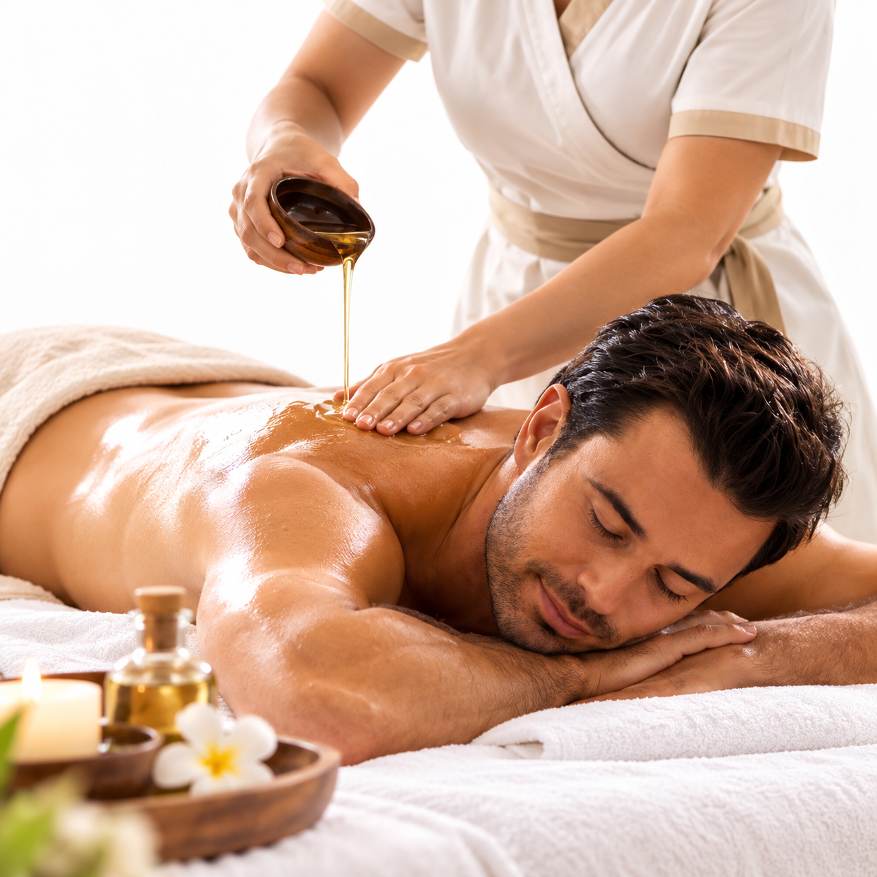 Aromatherapy massage treatment at Ocean Thai Spa in Indore