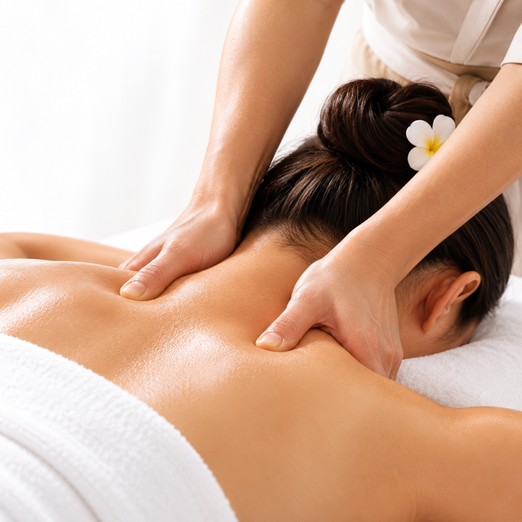 Deep tissue massage treatment at Ocean Thai Spa in Indore